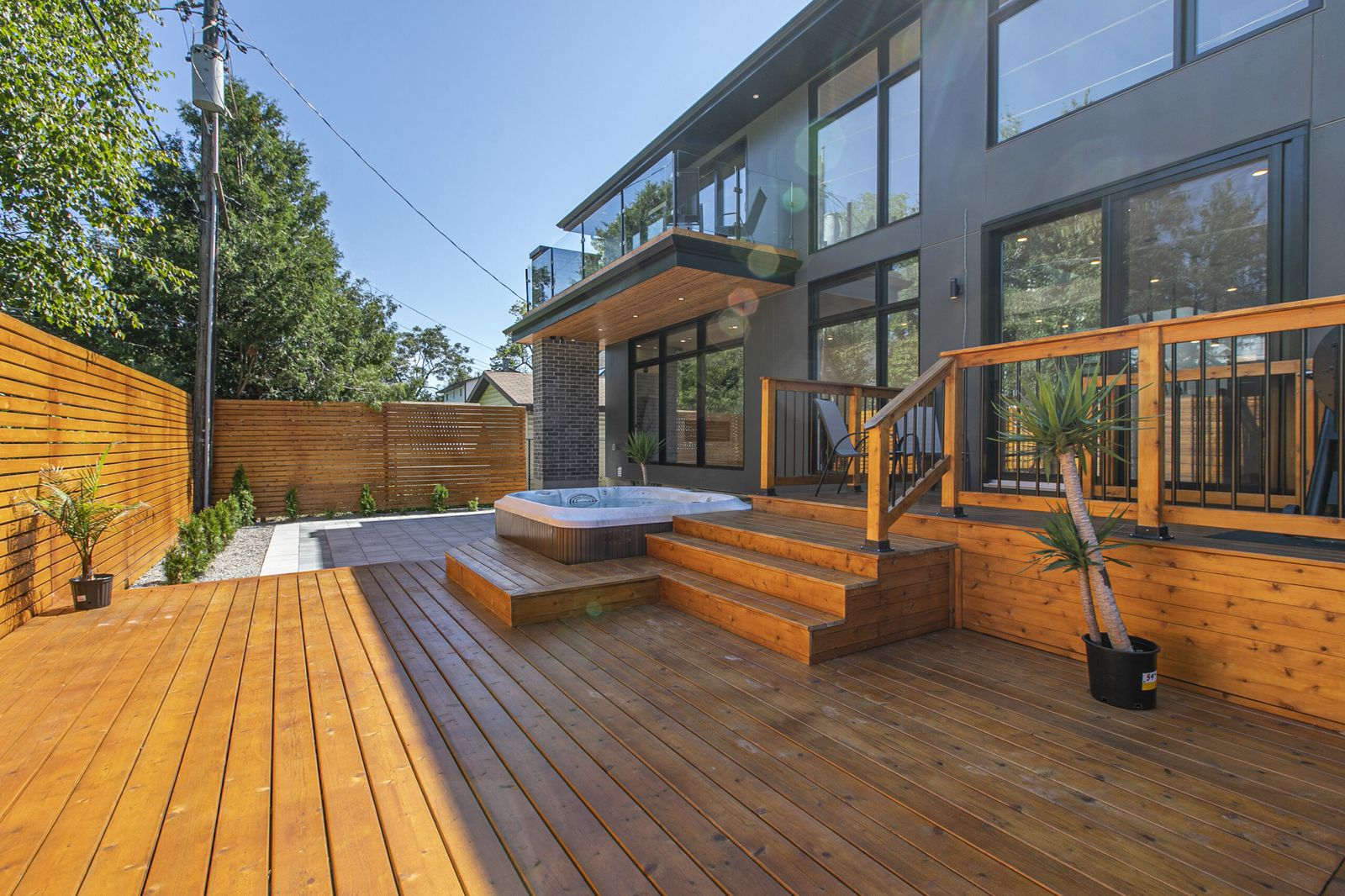 Home addition with deck